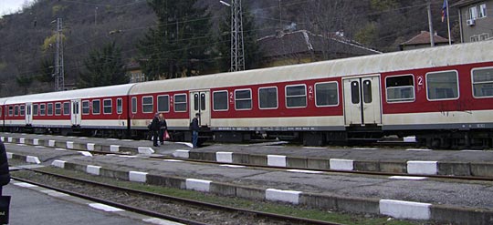 A train in Bulgaria